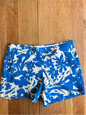 J. Crew Blue and White Floral Shorts